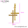 33543 xuping schmuck 24 karat vergoldet edelstein mode kreuz anhänger